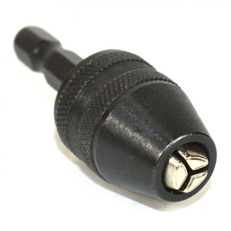 SUPERIOR ELECTRIC Mini (1/32 Inch to 5/32 Inch) Keyless Drill Chuck with 1/4 Inch Quick-Change Hex Shank Adapter J018